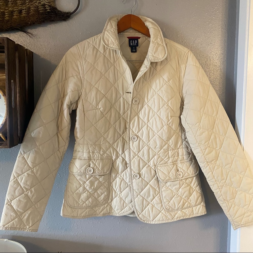 Gap Quilted Button Up Jacket